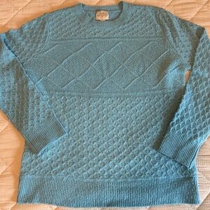 St. John's Bay Textured Blue Crewneck Sweater